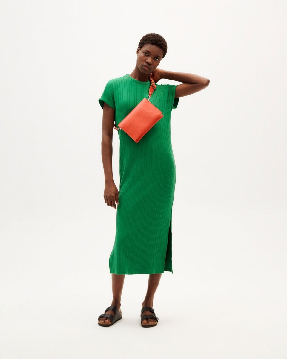 Chroma Green Trash Cherry Dress - Thinking MU - MALA - The Concept Store