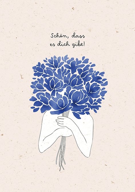 Grußkarte "Schön, Dass Es Dich Gibt!" - Botanic Cards - MALA - The Concept Store