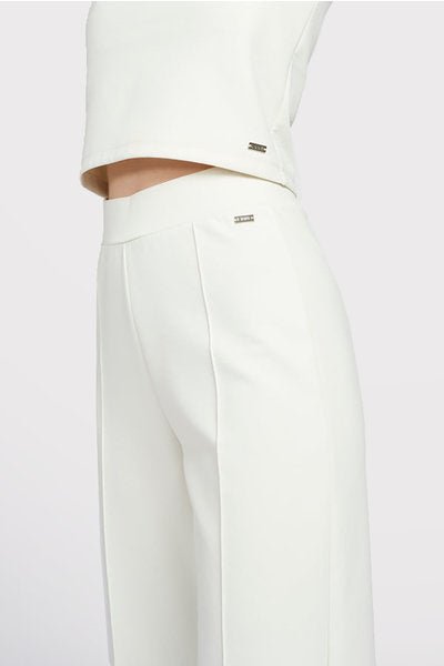 High-Waist Pintuck Flare Pants DONNA - Cream White - Lune Active - MALA - The Concept Store