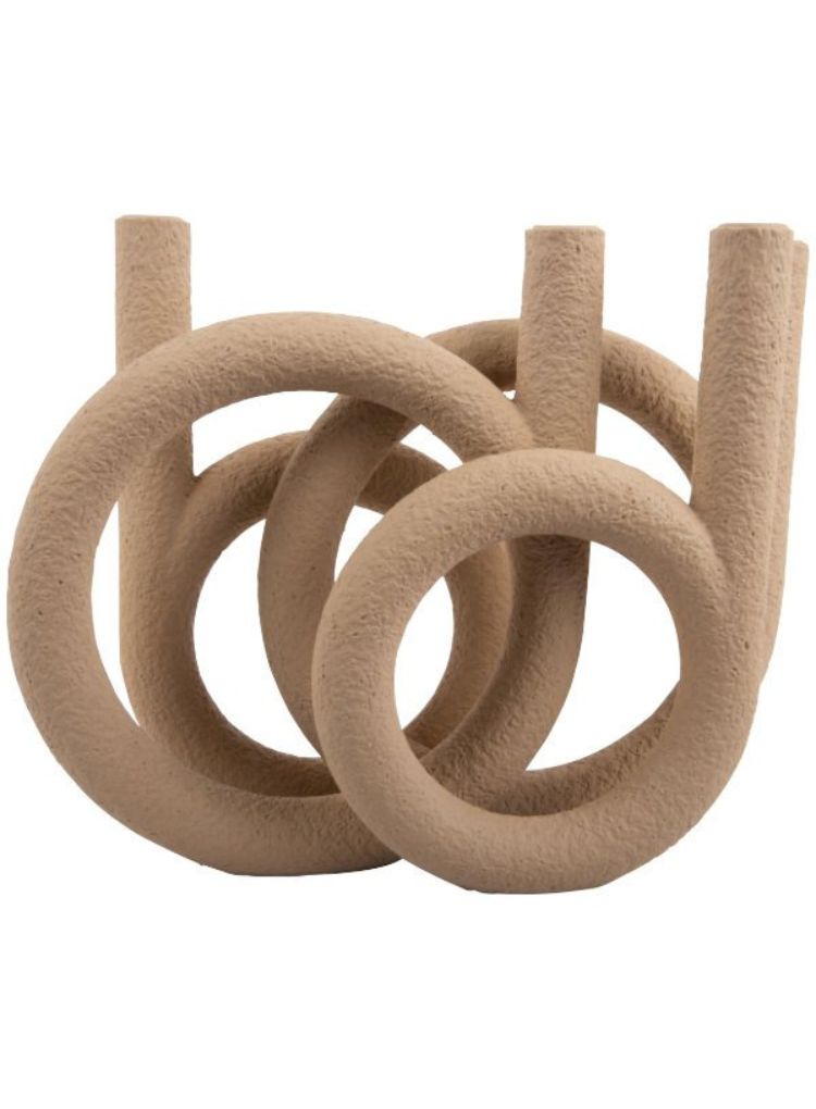 Kerzenständer Ring Sandbraun - Present Time - MALA - The Concept Store