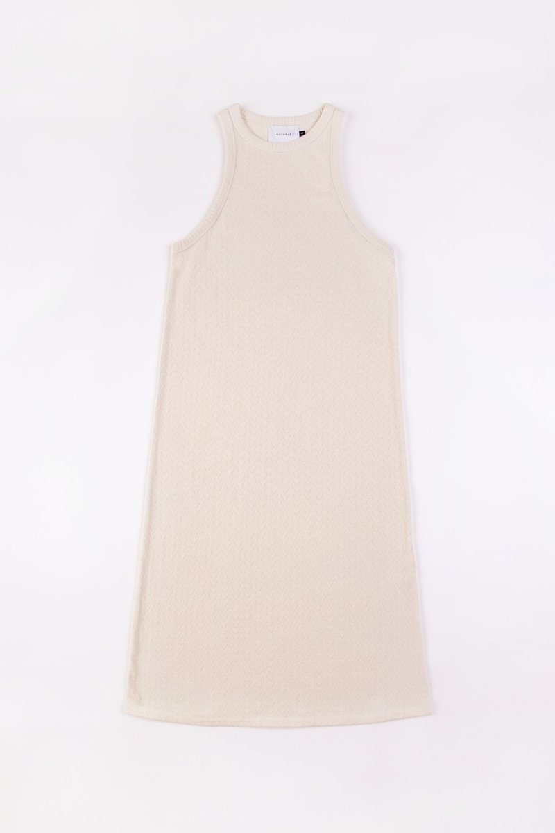Knit Summer Dress White - Rotholz - MALA - The Concept Store