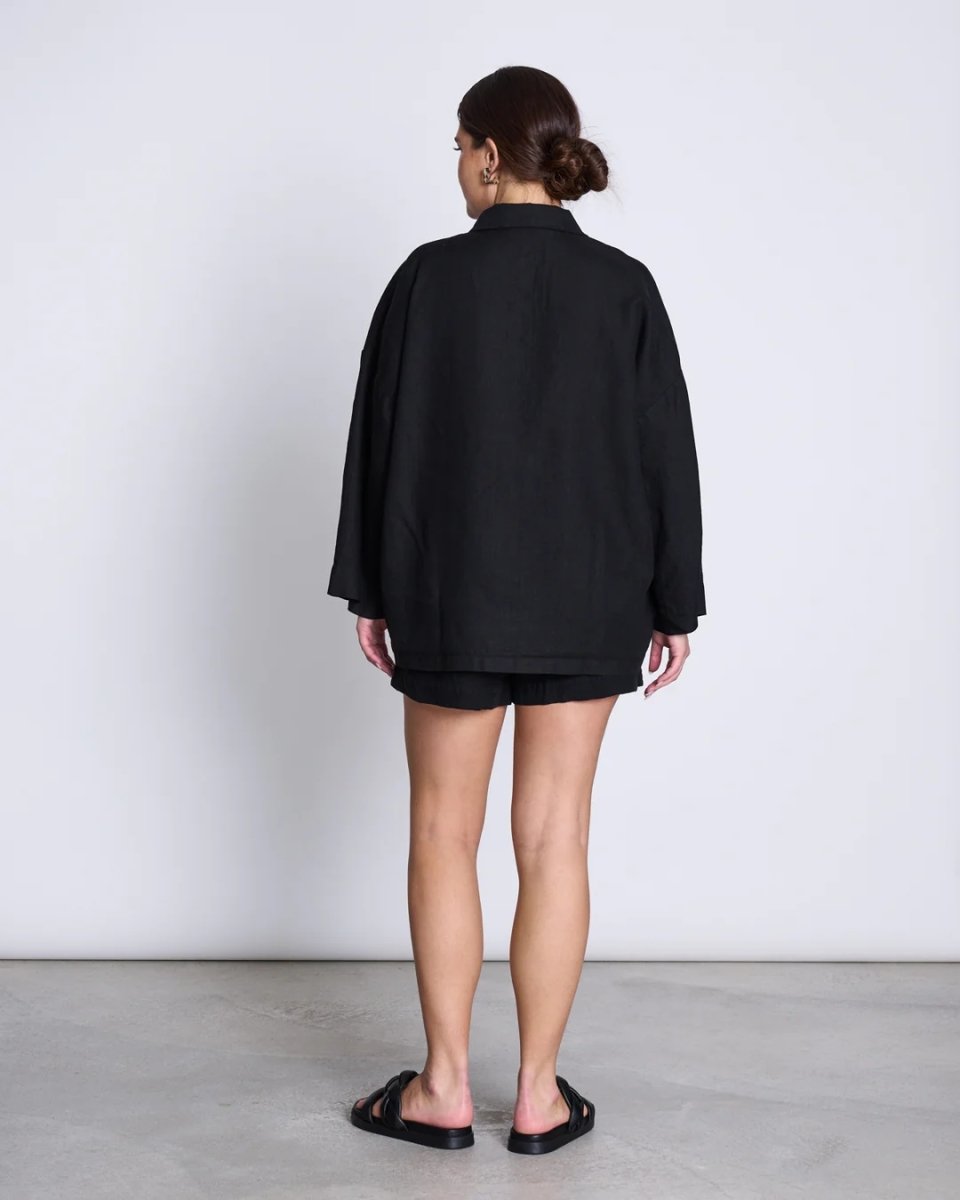 Leinen Shirt Mons Schwarz - JAN'N JUNE - MALA - The Concept Store