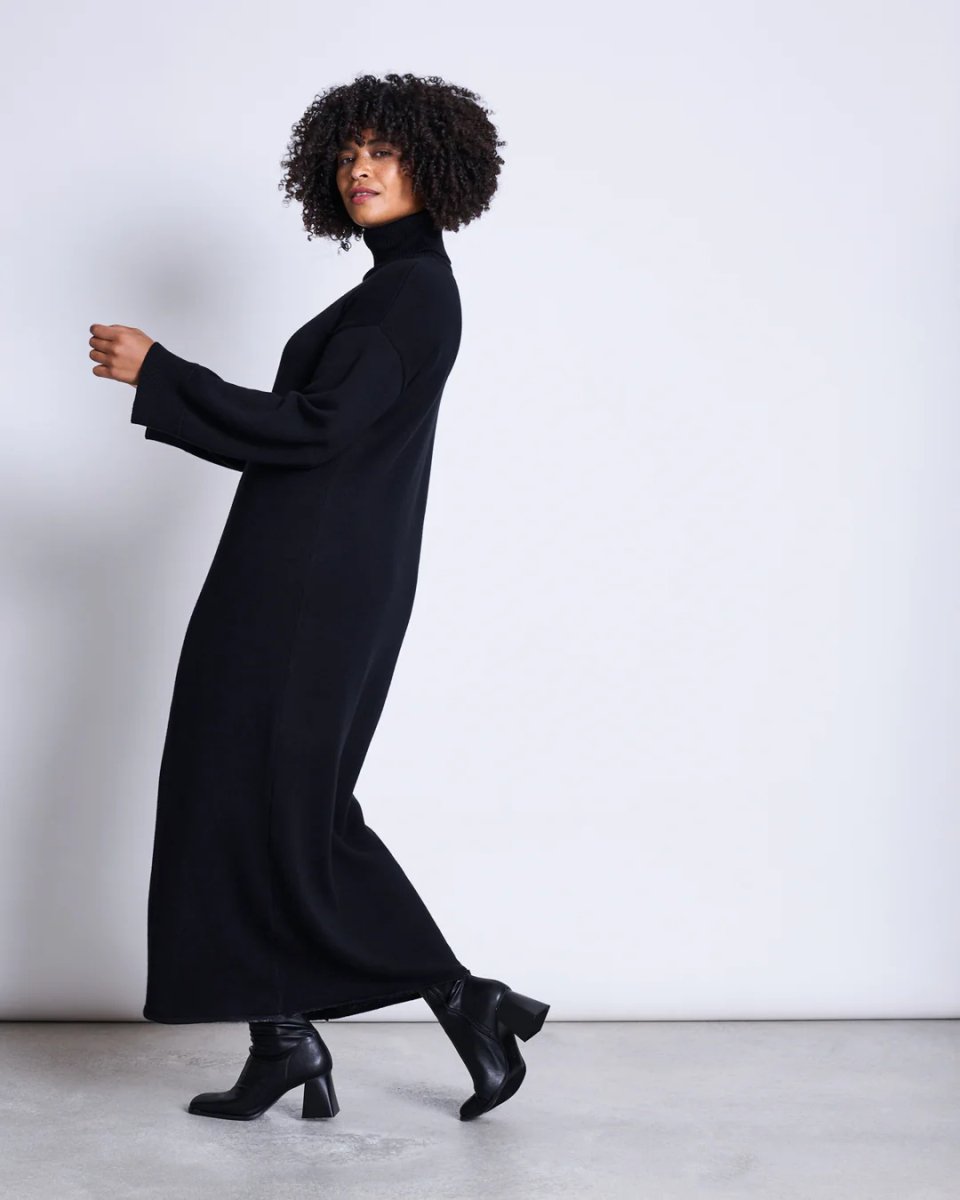 Midi Dress Inari Black GOTS - JAN'N JUNE - MALA - The Concept Store
