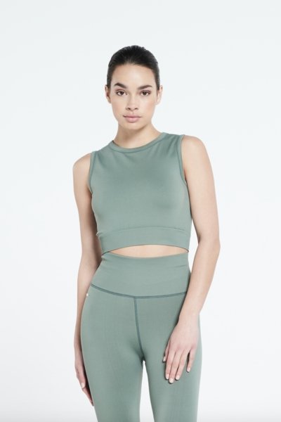 Soft Stretch Leggings JAYNE - Silvered Olive - Lune Active - MALA - The Concept Store