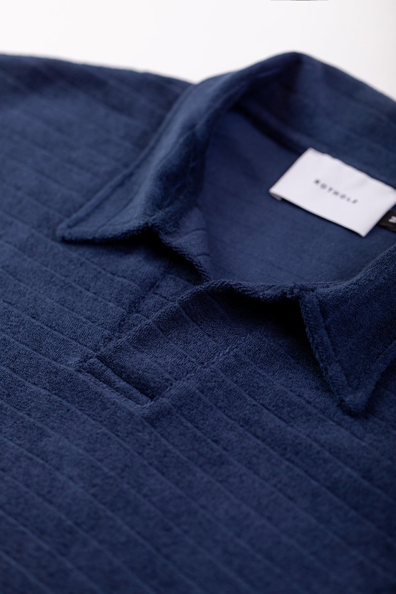 Terry Cotton Polo Navy - Rotholz - MALA - The Concept Store
