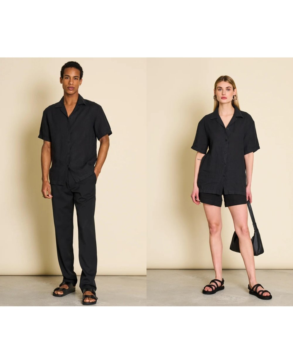 UNISEX Leinen Shirt Gent Schwarz - JAN'N JUNE - MALA - The Concept Store