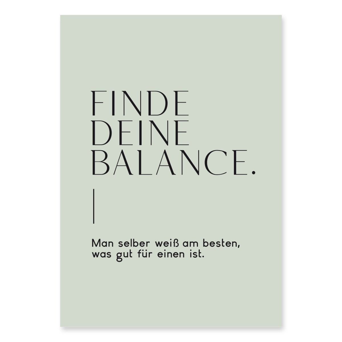 Postkarte FINDE DEINE BALANCE - Navucko. - MALA - The Concept Store