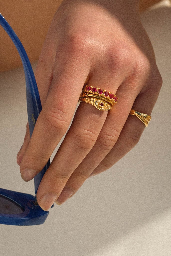 Vintage Fuchsia Ring Gold - Wildthings Collectables - MALA - The Concept Store